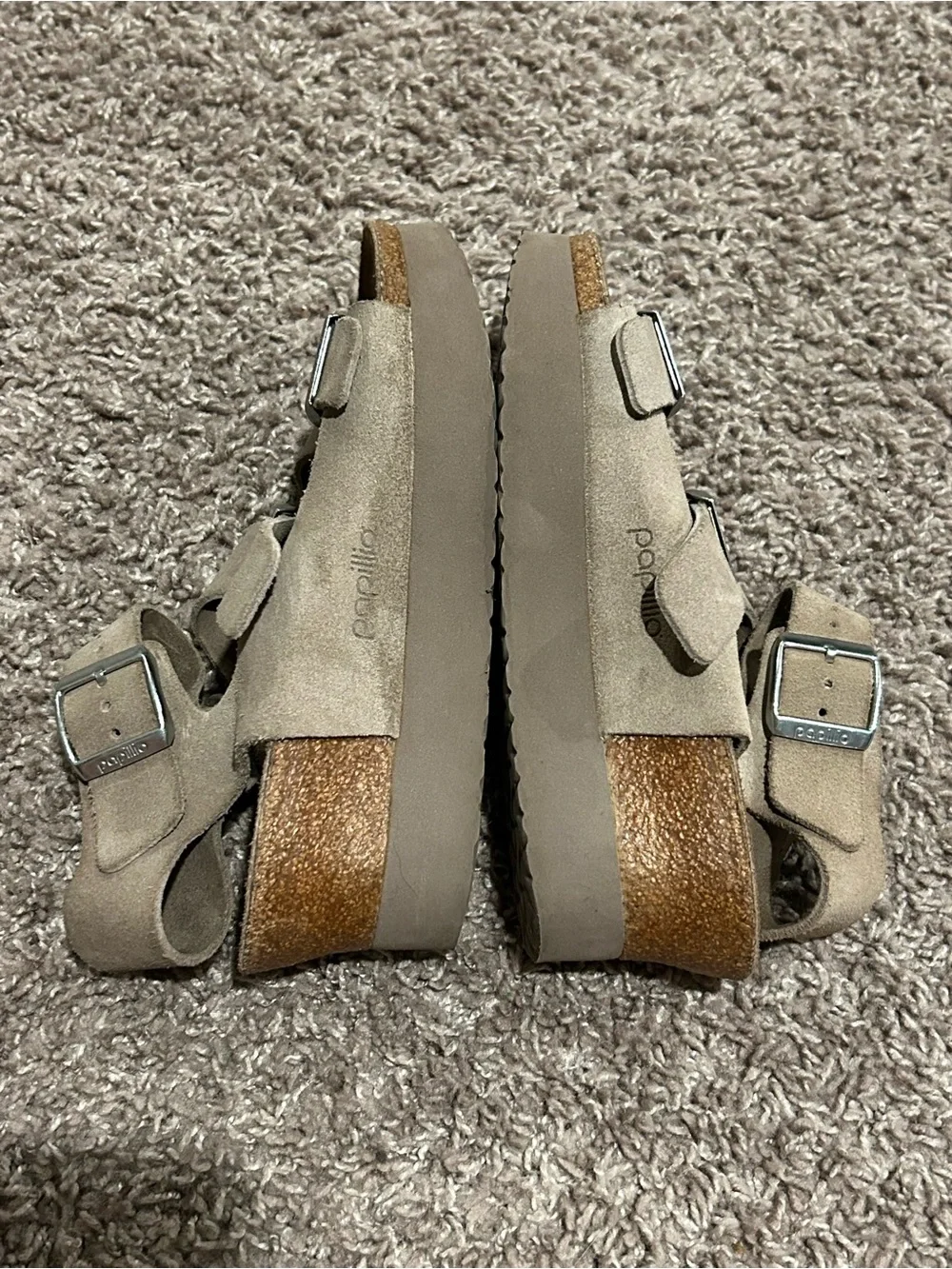 Papillio by Birkenstock Suede Leather Platform Sandals , size 36 / 5.5 US